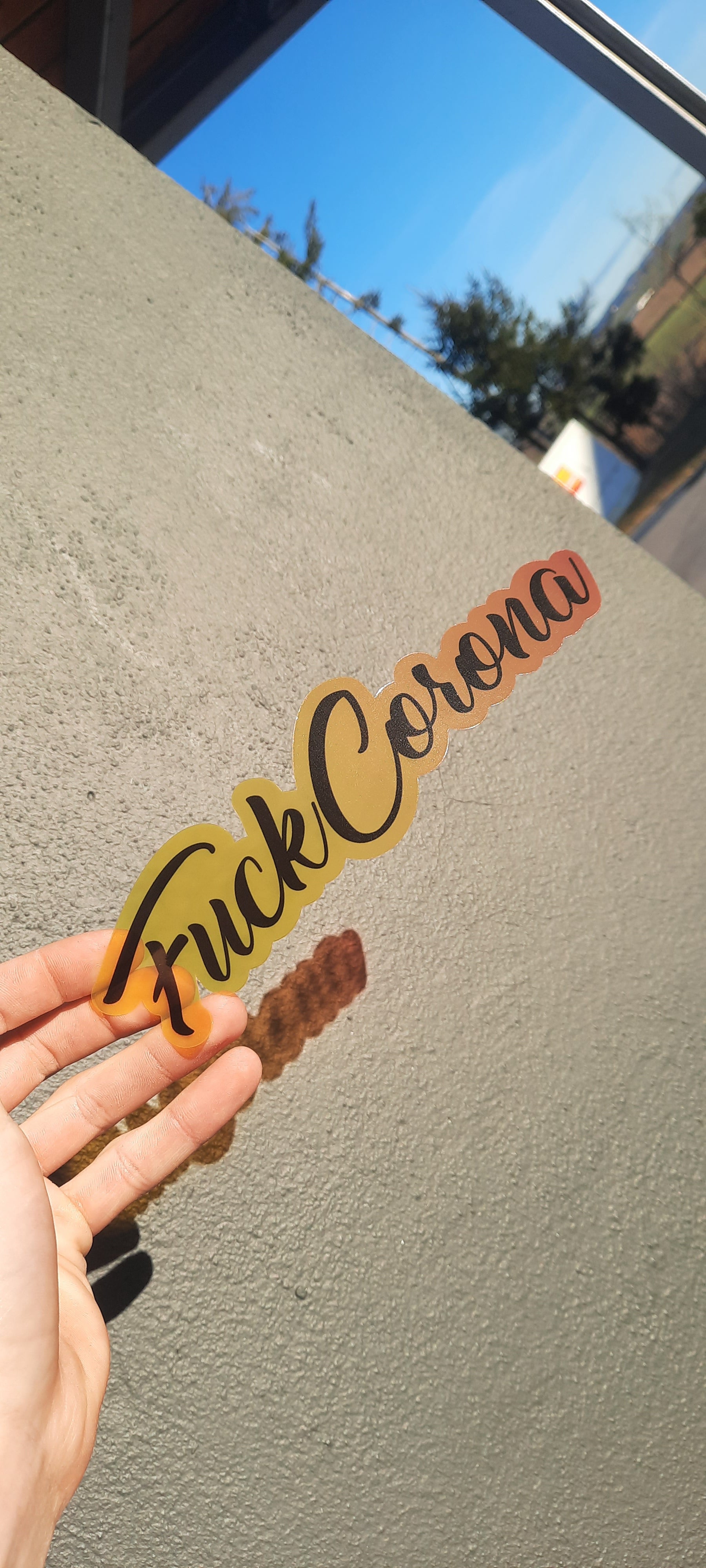 F*ck Corona Sticker transparent