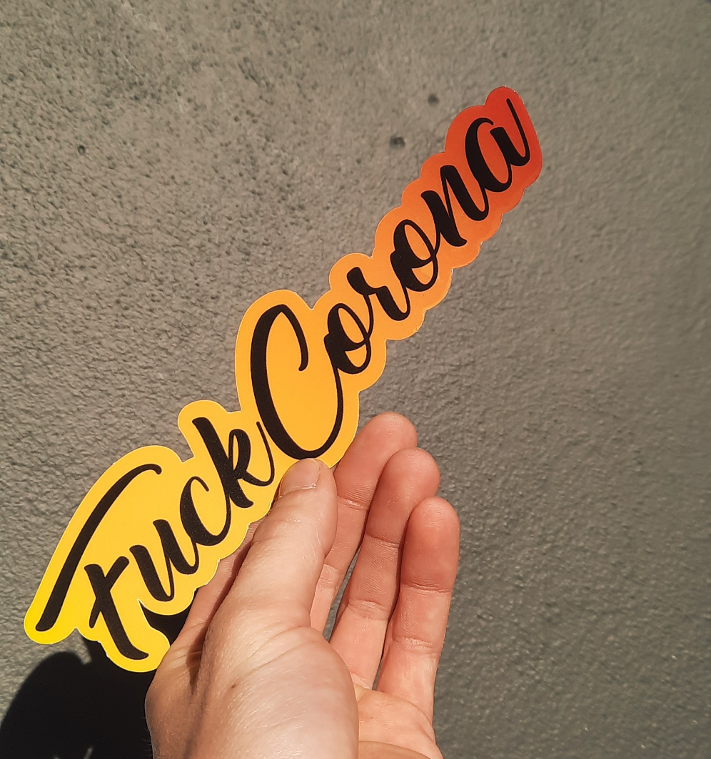 F*ck Corona Sticker transparent