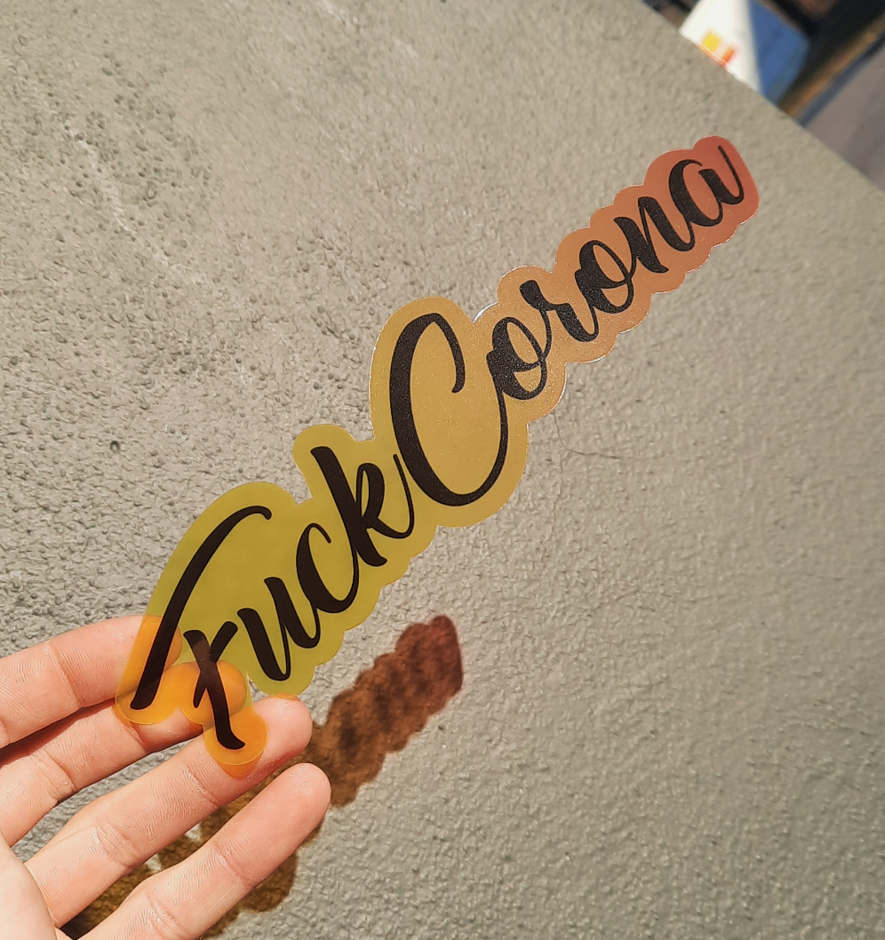 F*ck Corona Sticker transparent