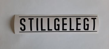 2x STILLGELEGT Sticker