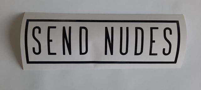 2-Pack 'Send Nudes' Box Logo Cell Phone Sticker – Funny Meme Decal For Laptop & More
