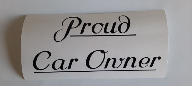 Proud Car Owner Sticker