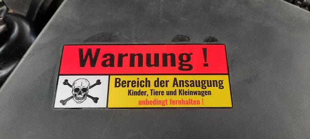 Sticker (Warnung Ansaugbereich)