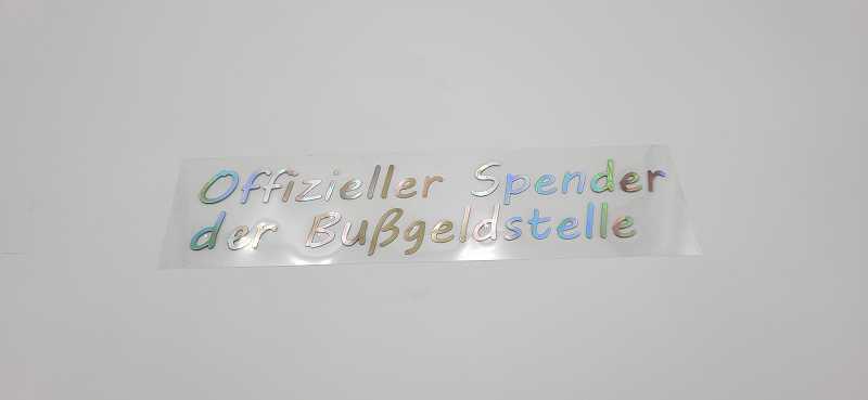 Spender Bußgeldstelle Sticker