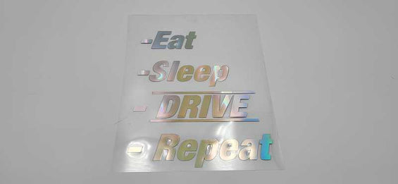 EAT SLEEP DRIVE REPEAT Sticker